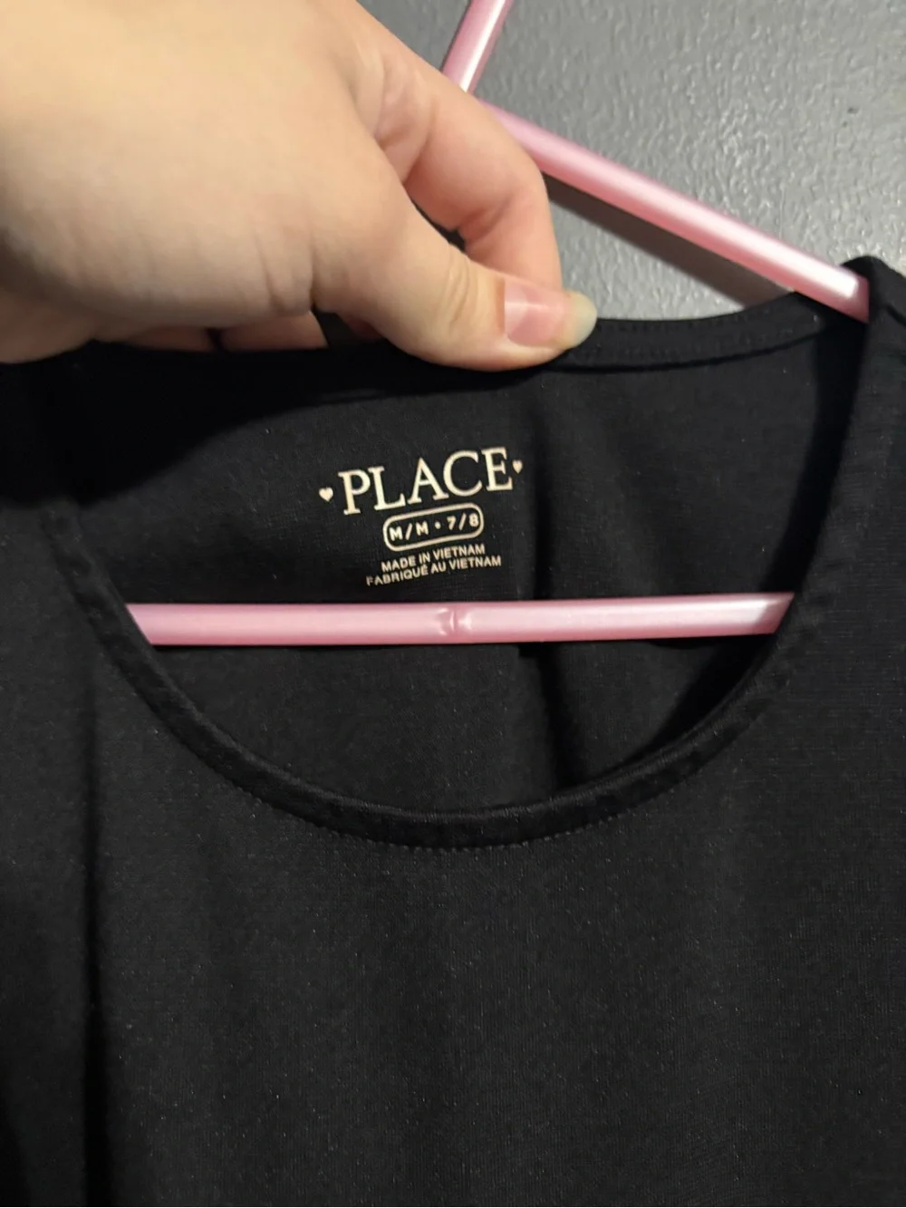 The Children's Place Black Solid Round Neck Sleeveless A-Line Dress Girls 7/8